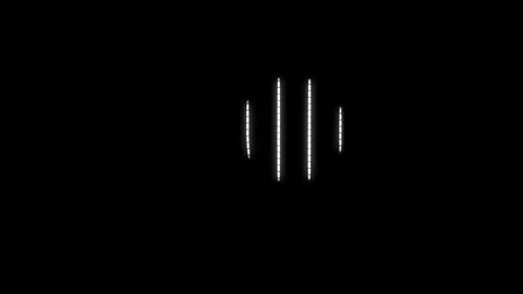 Black and white animation of dynamic curved lines and geometric shapes Stock Footage 253512396