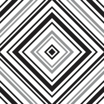 Black and White Argyle Diagonal Stripes seamless pattern background Stock Illustration