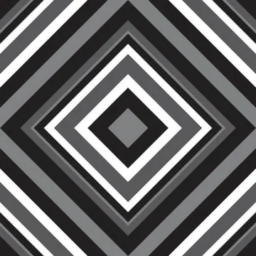 Black and White Argyle Diagonal Stripes seamless pattern background Stock Illustration