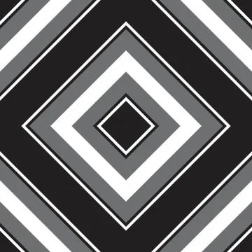 Black and White Argyle Diagonal Stripes seamless pattern background Stock Illustration