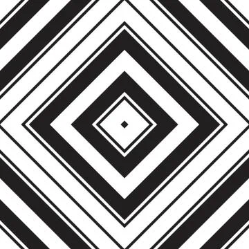 Black and White Argyle Diagonal Stripes seamless pattern background Stock Illustration