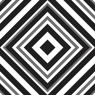 Black and White Argyle Diagonal Stripes seamless pattern background Stock Illustration