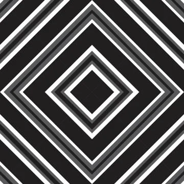 Black and White Argyle Diagonal Stripes seamless pattern background Stock Illustration