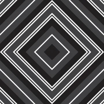 Black and White Argyle Diagonal Stripes seamless pattern background Stock Illustration