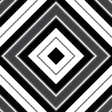 Black and White Argyle Diagonal Stripes seamless pattern background Stock Illustration