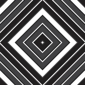 Black and White Argyle Diagonal Stripes seamless pattern background Stock Illustration