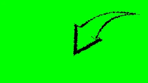 Black and White Arrow Animation on Green Screen 4K, Direction Guide Motion G Vidéo 337848079