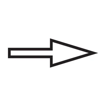 Black and white arrow. Vector Illustration. EPS10 Ilustración de archivo