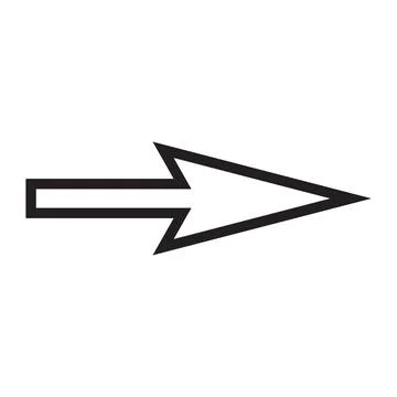 Black and white arrow. Vector Illustration. EPS10 Ilustración de archivo