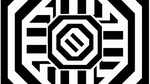 Black and white background. Abstract wallpaper.Seamless loop video. Stock Footage 266219766