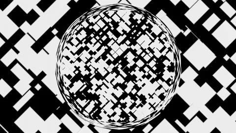 Black and white background with ball. Stock Footage 245845772
