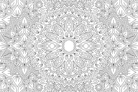 Black and white background with decorative leaves Stock Illustration