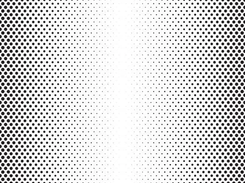 Black and white background with dot spot pattern. Seamless textured vector Stock Illustration