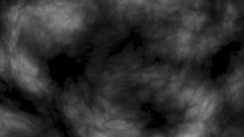 Black and white background in the form of a turbulent cloud texture Stock Footage 233098249