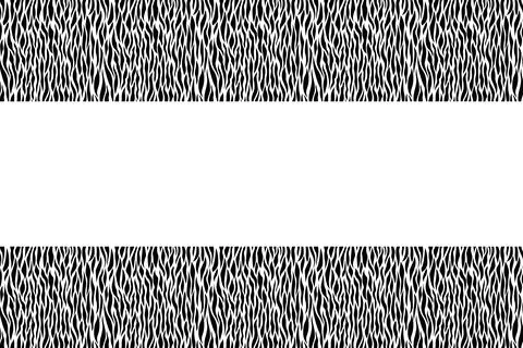 Black and white background. Squared pattern. Decorative border with animal Stock Illustration