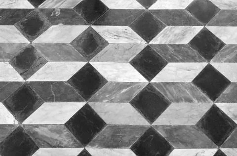 Black and white backgrounds with rectangles that create a three-dimensional e Stock Photos