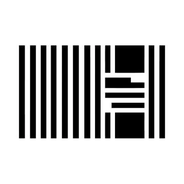 Black and white barcode for logo Stock-Illustration