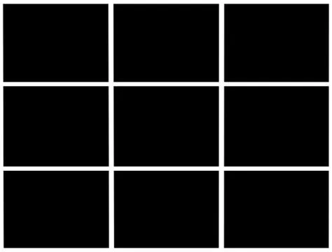 Black-and-white base frame for  collage creating Stock Illustration