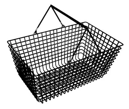 Black and white basket Stock Illustration