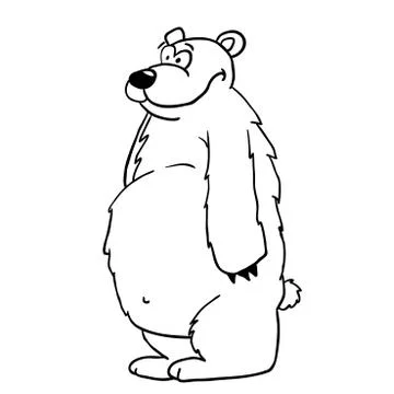 Black and white bear Illustrazione stock