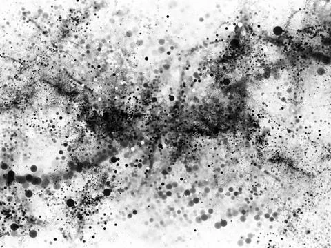 Black and white big data bubbles abstract background Stock Illustration