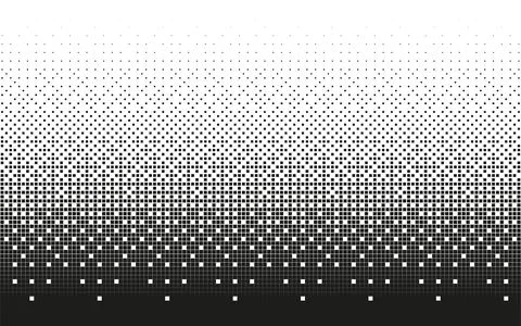 Black and white bitmap texture, abstract horizontal pattern vector background Stock Illustration
