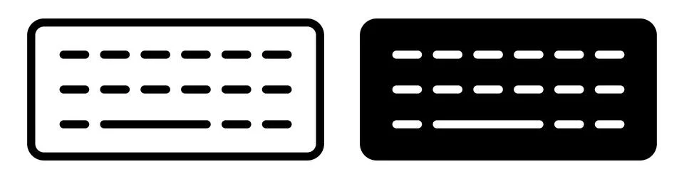 Black and White Block Elements with Horizontal and Vertical Lines Design Stock Illustration