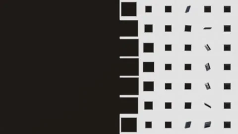 Black and white block grid video transition effect. spinning then growing blo Stock Footage 140969590