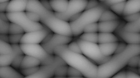 Black and white bokeh background flare shapes looks like liquid metal pipe or Vidéo 100547577