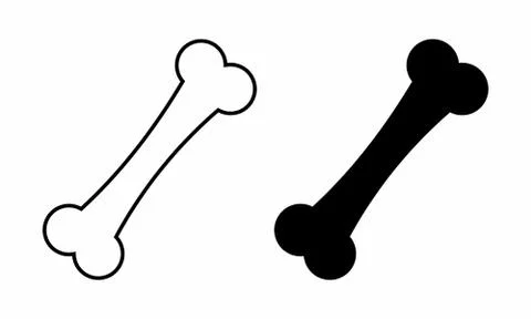 Black and white bones Stock Illustration