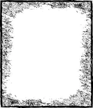 Black and white border, A black and white grunge  rectangle frame vector design Stock Illustration