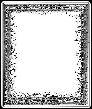 Black and white border, A black and white grunge  rectangle frame vector design Stock Illustration