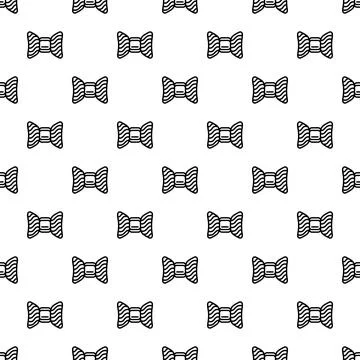 Black and white bow tie pattern design Stock Illustration