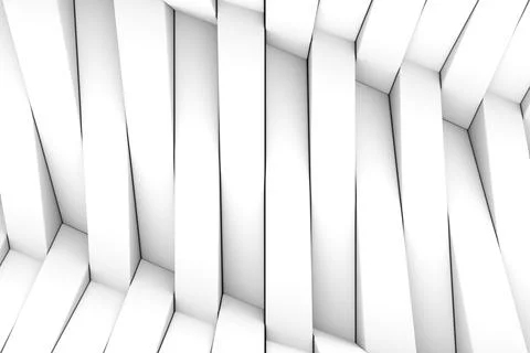 Black and white boxes abstract background 3D render illustration Stock Illustration