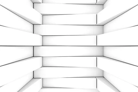 Black and white boxes abstract background 3D render illustration Stock Illustration