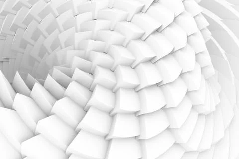 Black and white boxes distortion abstract background 3D illustration Stock Illustration