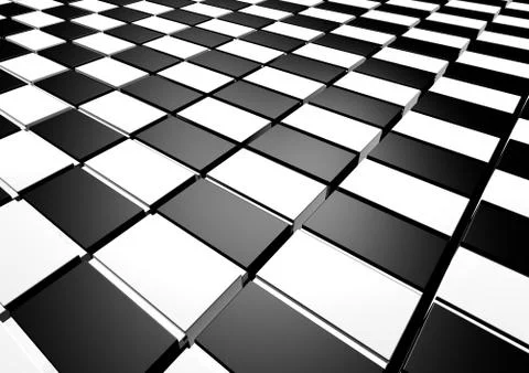 Black and white brick wall texture background. 3D Render Stock Illustration