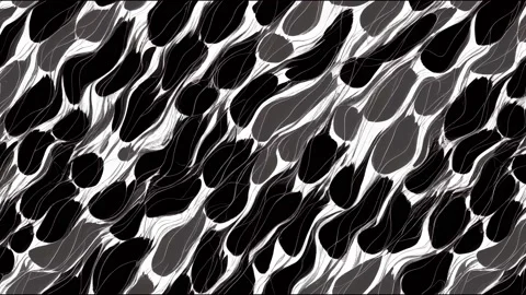 Black and White Brush stroke fur animation design for Stock Footage 220117025