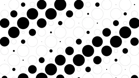 Black and White Bubble Pattern. Simple yet elegant polka dot pattern 스톡 동영상 288186077