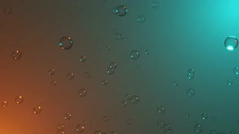 Black and white bubbles rise up against a colored background. Stock Footage 170920766