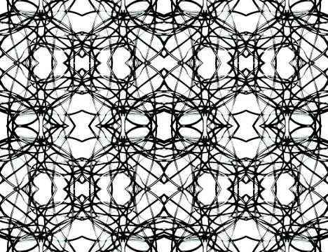 Black and white cables pattern Illustrazione stock
