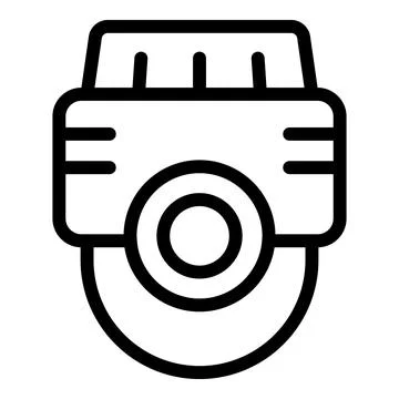 Black and white camera icon illustration 스톡 일러스트