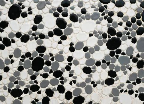Black and white ceramic tile texture. Stock Photos