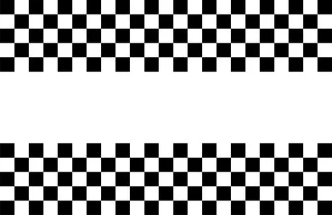 Black and white checkerboard frame. Black White Checkered Border Illustrazione stock