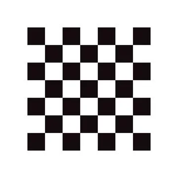 Black and White Checkerboard Grid Art Stock Illustration