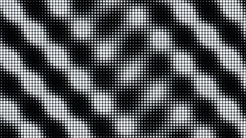 Black and white checkerboard pixel grid waving Stock Footage 335932693