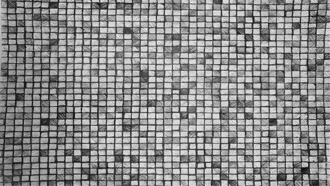 Black and white checkered background, hand drawn abstract gray pattern Illustrazione stock