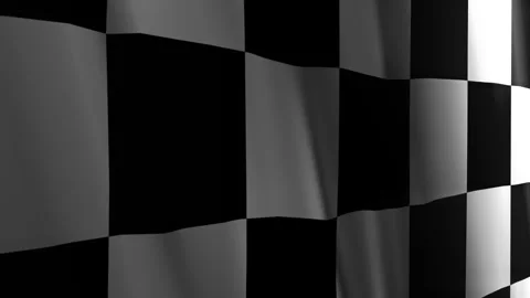 Black and White Checkered Flag Animation in Motion Stock Footage 286198960