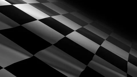 Black and White Checkered Flag Animation for Racing Stock Footage 286198970