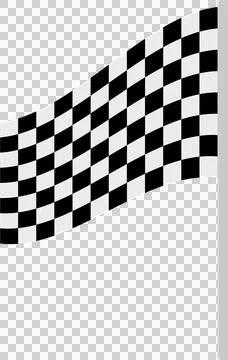 Black and white checkered flag symbolizes winning, completion, or marking t.. Stock Illustration